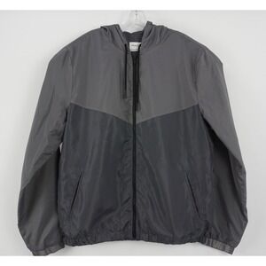 New Sovereign Code Men's XL Gray Full‎ Zip Hoodie Windbreaker Track Jacket